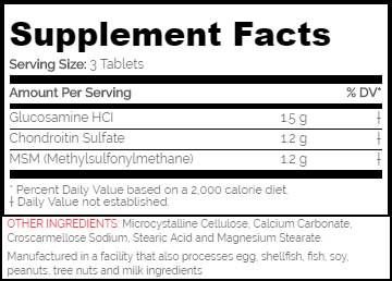 Glucosamina Condroitina con MSM - 180 Compresse