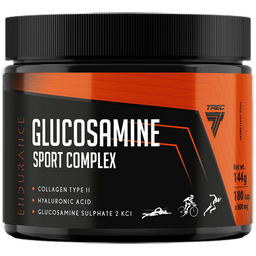 Complesso sportivo di glucosamina | con acido ialuronico & Collagene di tipo II - 180 capsule