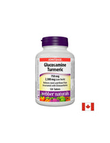 Glucosamina Curcuma - Solfato di Glucosamina + Curcuma - Articolazioni sane, 120 compresse <tc>Webber Naturals</tc>
