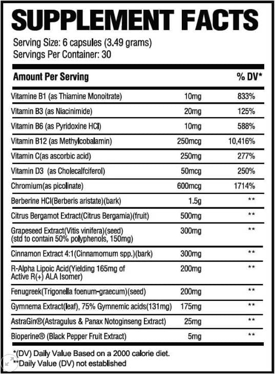Glucosio | Supporto per lo zucchero nel sangue - 180 capsule