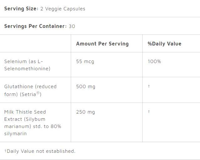 Glutatione + Cardo mariano - 60 capsule