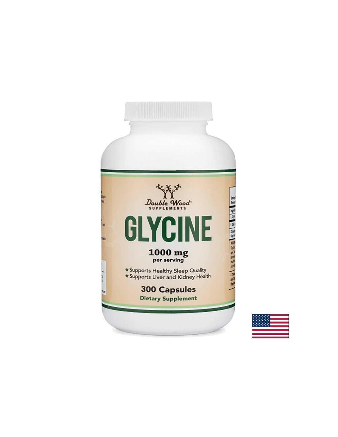 Glicina, 300 capsule <tc>Double Wood</tc>