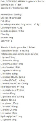 Gold Beef-Pro Amino Mega Compresse - 300 Compresse