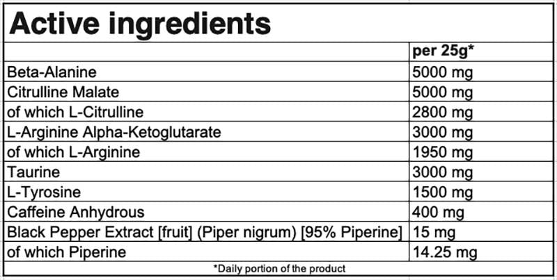 Nucleo d'oro | Formula pre-allenamento COX - 250 grammi