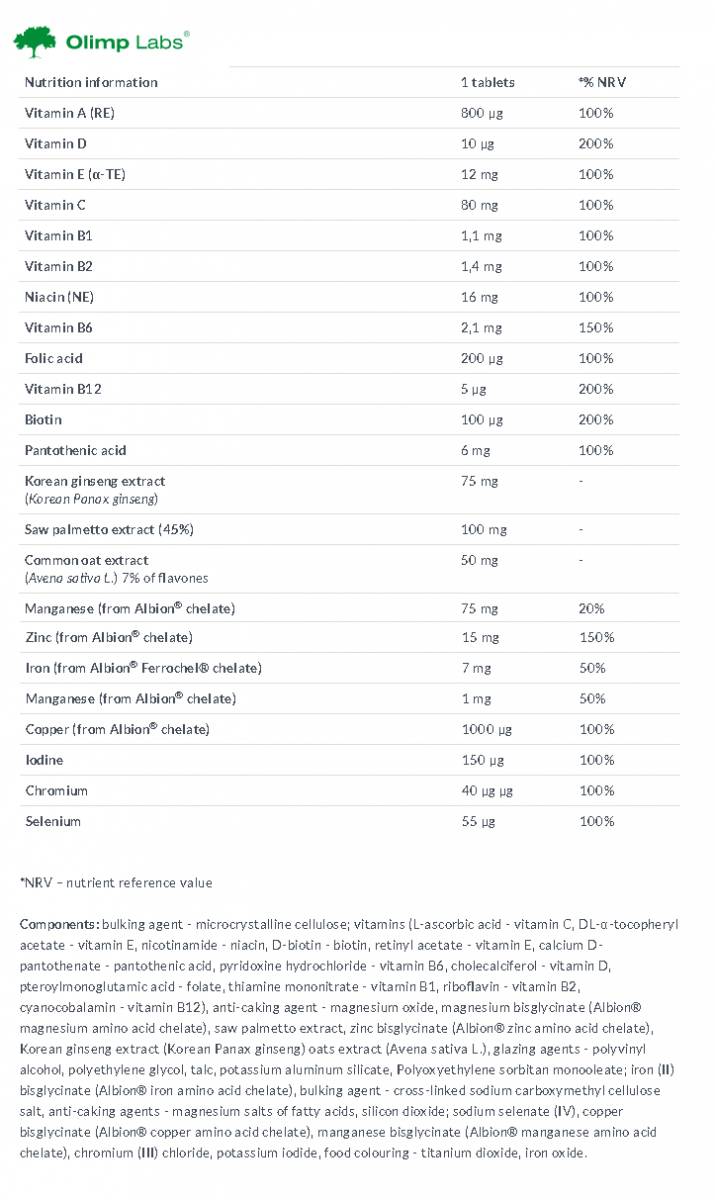 Gold Vit per uomo - 30 compresse