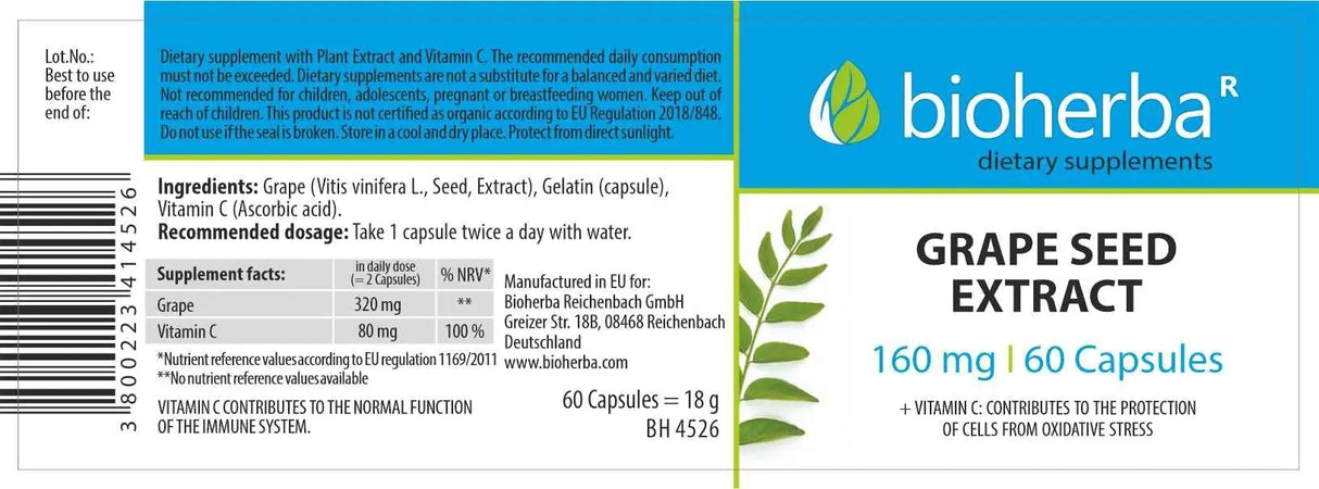 Estratto di semi d'uva 280 mg - 60 capsule