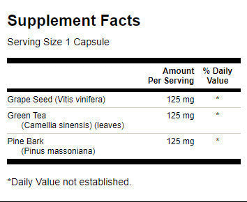 Tè verde ai semi d'uva & Complesso di corteccia di pino - 60 capsule
