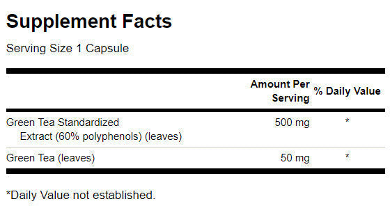 Estratto di Tè Verde 500 mg - 60 capsule