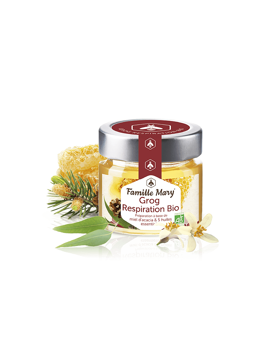 Grog Respiration Bio/Grog per le vie respiratorie (con miele di acacia e 4 oli essenziali) 100 g Famille Mary