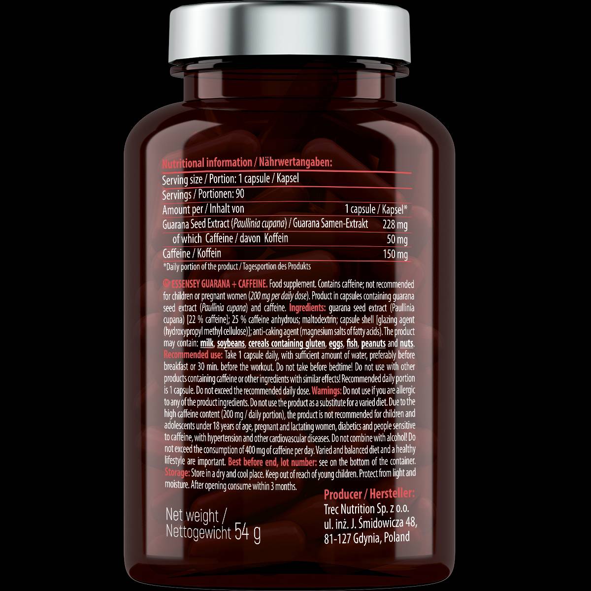 Guaranà + Caffeina - 90 capsule