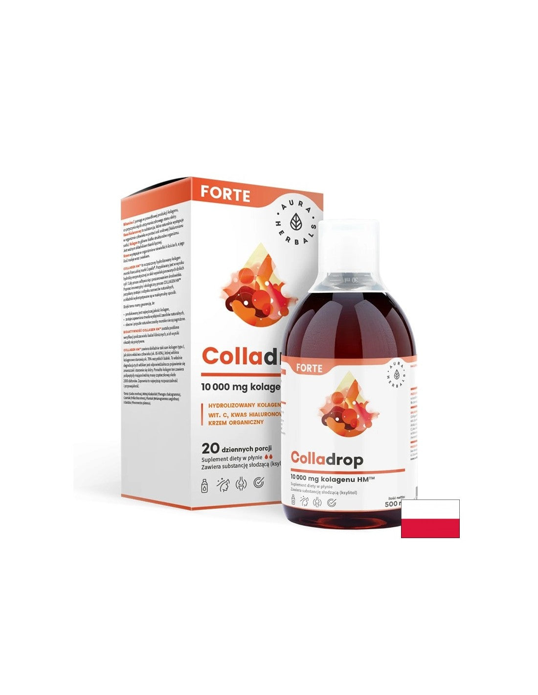 Capelli, pelle e unghie - Collagen Forte HM™ (con acido ialuronico, vitamina C e silicio), 500 ml