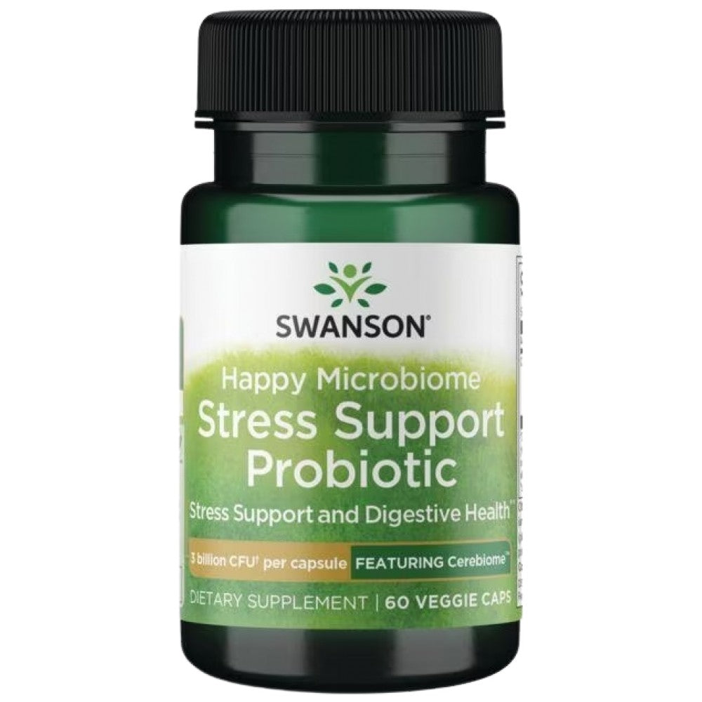 Supporto da stress da microbioma felice probiotico - 60 capsule