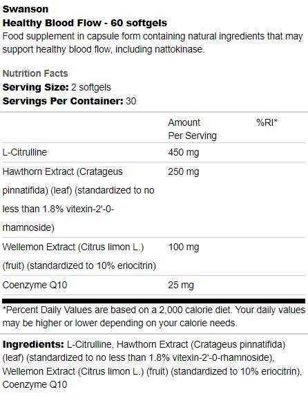 Flusso sanguigno sano 60 capsule di gel