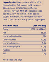 <tc>HealthyCo</tc> cioccolato al latte 100 grammi - senza zuccheri aggiunti e senza olio di palma