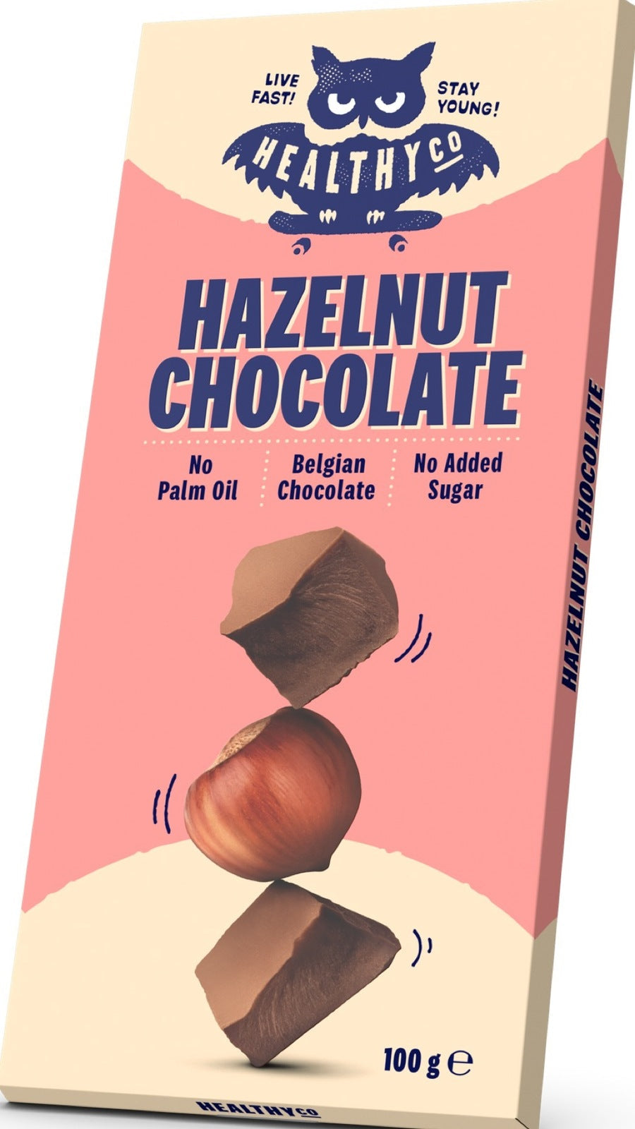 <tc>HealthyCo</tc> cioccolato con nocciole 100 grammi - senza zuccheri aggiunti e senza olio di palma