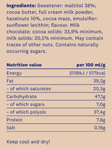 <tc>HealthyCo</tc> cioccolato con nocciole 100 grammi - senza zuccheri aggiunti e senza olio di palma