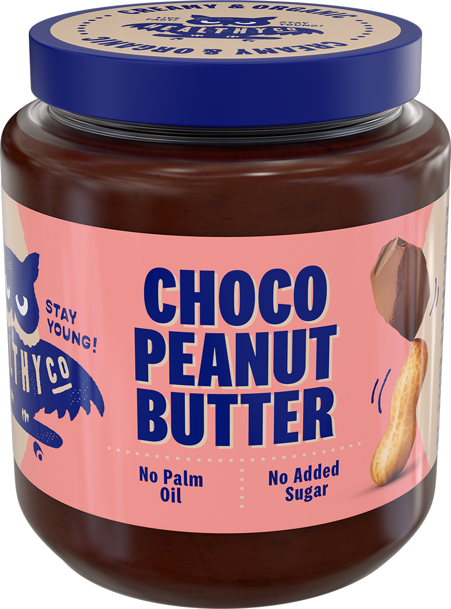 <tc>HealthyCo</tc> burro di arachidi e cioccolato 350 g.
