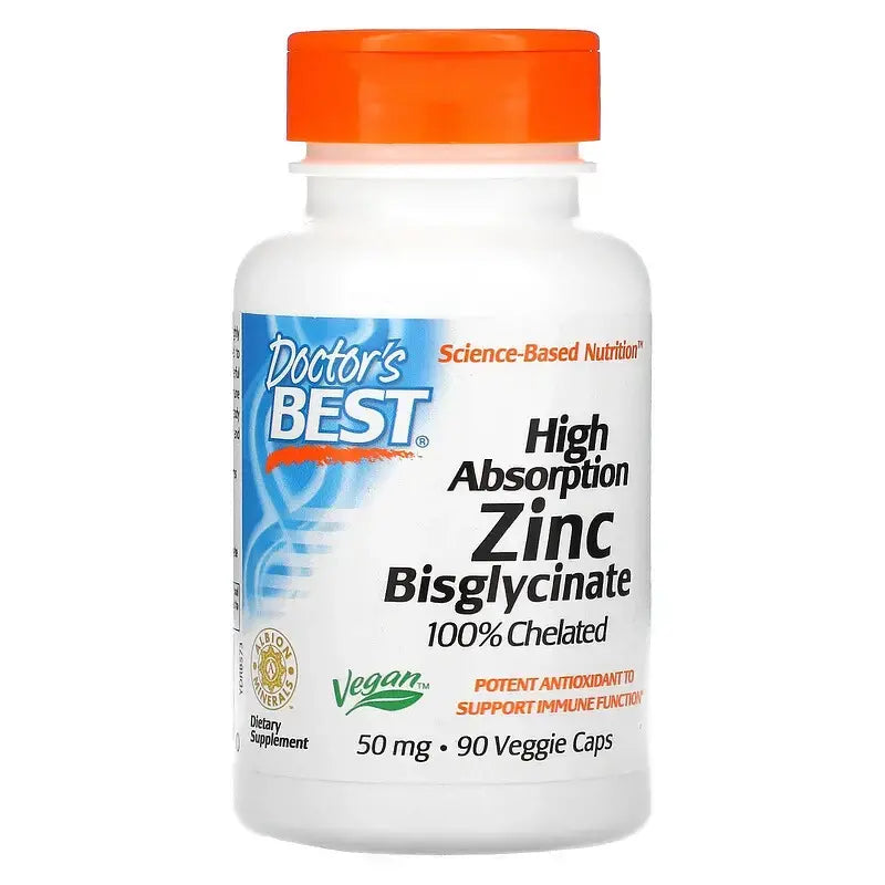 Bisglicinato di zinco ad alto assorbimento 50 mg, compresse x 90, <tc>Doctor's Best</tc>