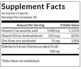 Difesa immunitaria definitiva ad alta potenza con C, D, Zinco & Sambuco - 60 capsule