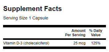 Vitamina D3 ad alta potenza 1000 UI - 250 capsule
