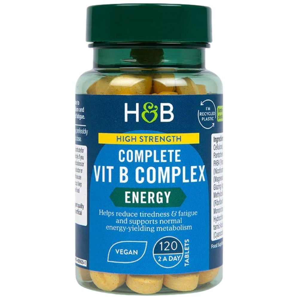 Alta resistenza | Complesso completo di vitamina B - 120 compresse