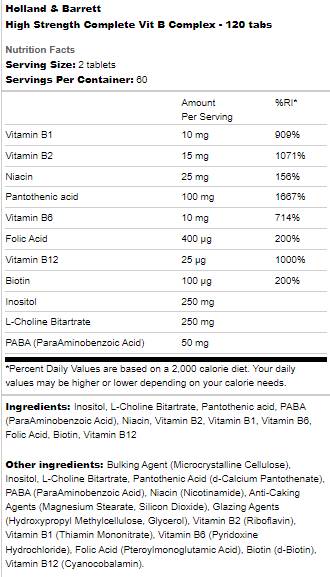 Alta resistenza | Complesso completo di vitamina B - 240 compresse