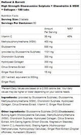 Solfato di glucosamina ad alta resistenza | Con Condroitina, MSM e Collagene - 180 Compresse
