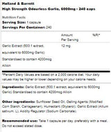 Aglio inodore ad alta potenza 6000 mg - 240 capsule