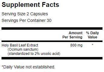 Estratto di Basilico Santo (Tulsi) 400 mg - 60 capsule