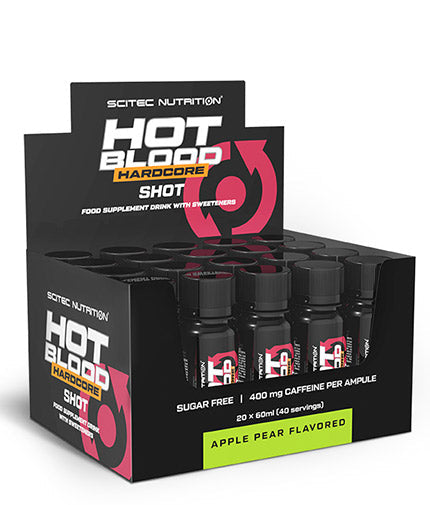 Scatola per shot hardcore Hot Blood/12 x 60 ml