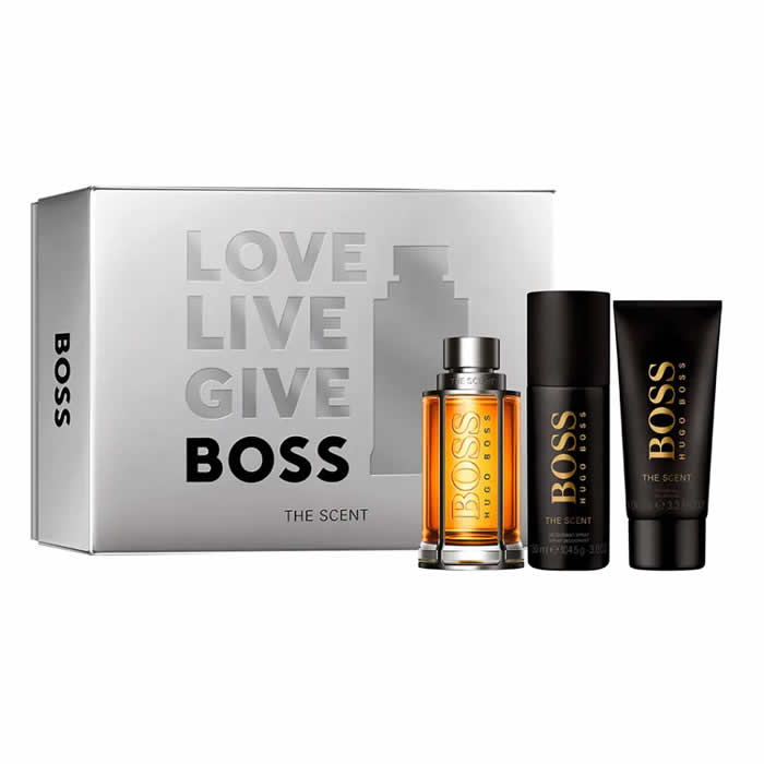 <tc>HUGO BOSS</tc> The Scent Eau De Toilette Spray 100ml Set 3 pezzi