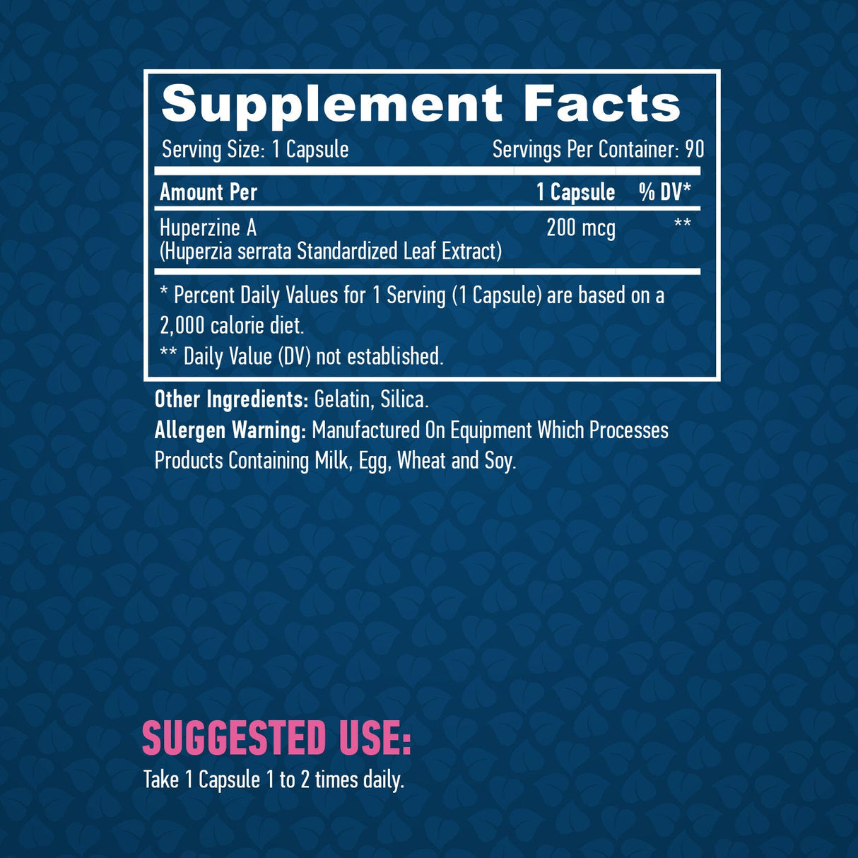 Huperzine A Estratto al 98% 200 mcg/90 capsule