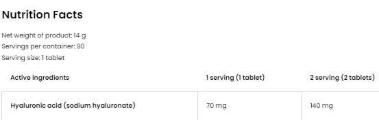 Acido Ialuronico 70 mg 90 Compresse