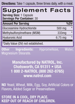 Acido Ialuronico MSM Glucosamina 90 Caps.