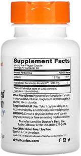 Cheratina idrolizzata 500 mg | con KeraGLO® - 60 capsule