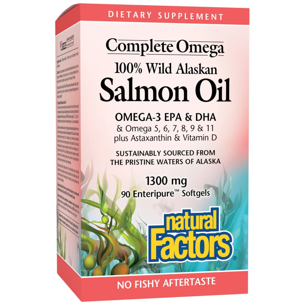 Olio di salmone al 100% olio di salmone selvatico Omega completa - 90 capsule gel