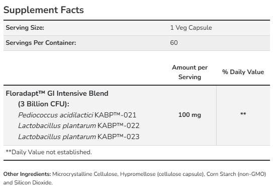 Supporto ai batteri intestinali | con 3 Miliardi di Cellule Attive - 60 capsule