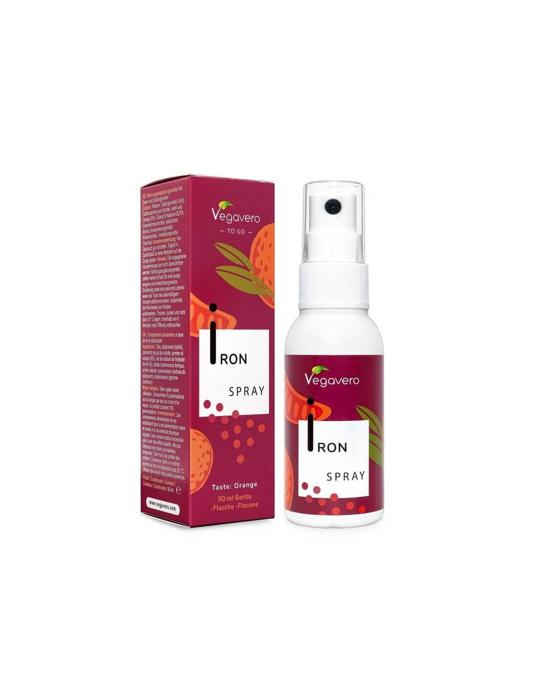 Spray di ferro/Spray orale, 50 ml, 100% vegano <tc>Vegavero</tc>
