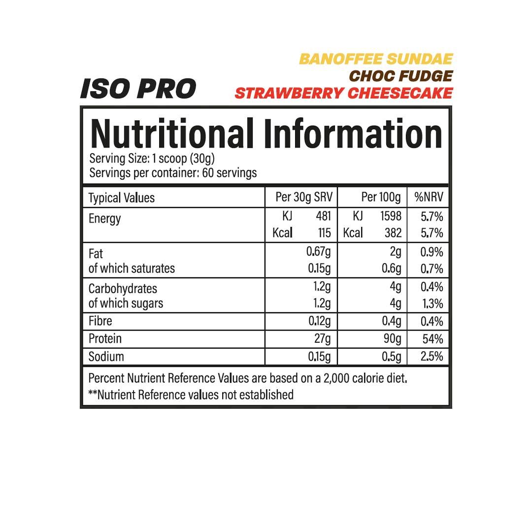 ISO Pro | 100% Proteine ​​del siero di latte isolate - 1800 grammi