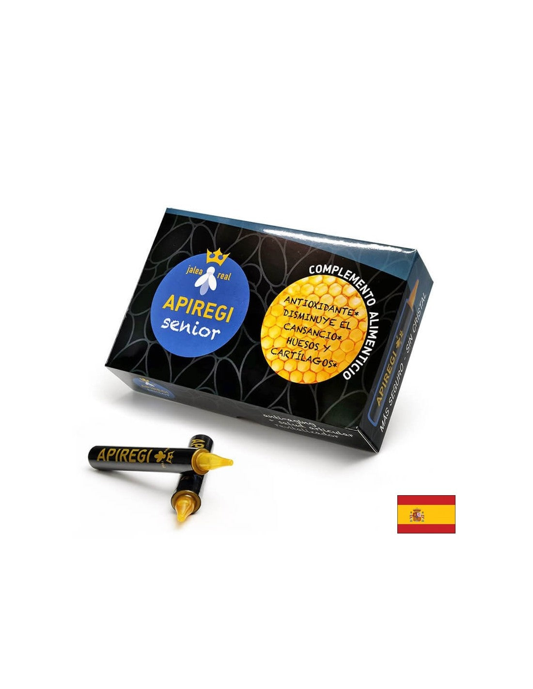 Jalea real Apiregi senior/ Pappa reale per adulti/ Vitalità e forte immunità, 20 pz. Arte<tc>san</tc>fiale per bere