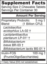 Jarro-Dophilus Kids 1 Billion - Probiotico per bambini 60 compresse masticabili