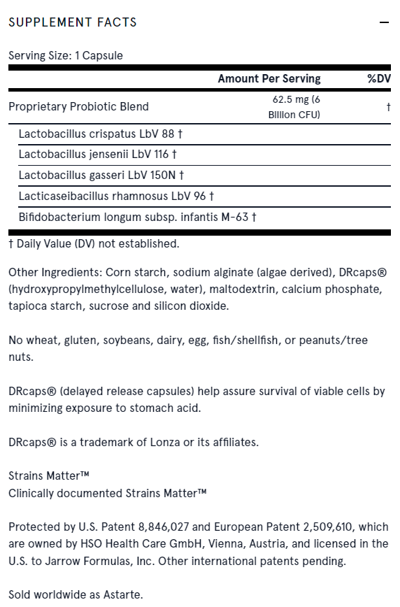 Jarro-Dophilus Prenatal 6 B. - Probiotico per donne incinte - 30 capsule