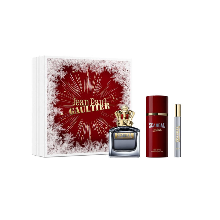 <tc>JEAN PAUL GAULTIER</tc> Scandal Pour Homme Eau De Toilette Spray 100ml Set 3 Pezzi Natale 2023