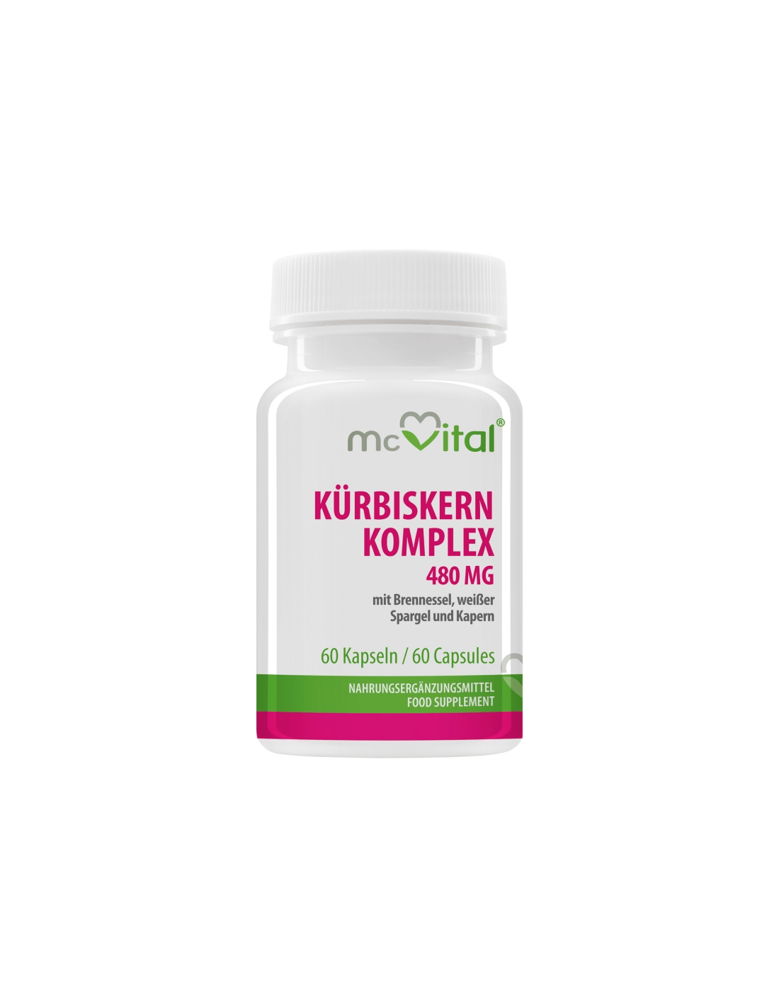 Kürbiskern Komplex/Semi di zucca con ortiche, asparagi e capperi per la salute delle vie urinarie, 60 capsule