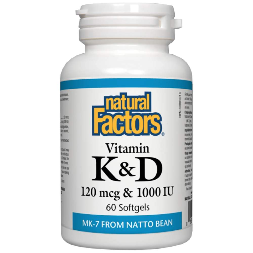 Vitamina K 120 MCG e vitamina D 1000 UI - 60 capsule gel
