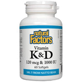 Vitamina K 120 MCG e vitamina D 1000 UI - 60 capsule gel