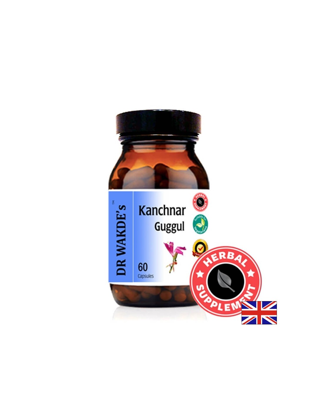 Kanchnar Guggul (Kanchnar Guggul) - per problemi alla tiroide, per purificare il sangue e la linfa, 60 capsule