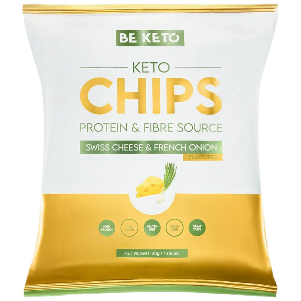 Keto chips | Formaggio svizzero e cipolla francese - 30 grammi