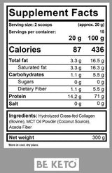 Keto Collagene + Polvere MCT - 300 grammi