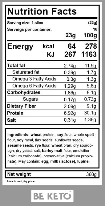 Pane multicereali Keto - 360 grammi